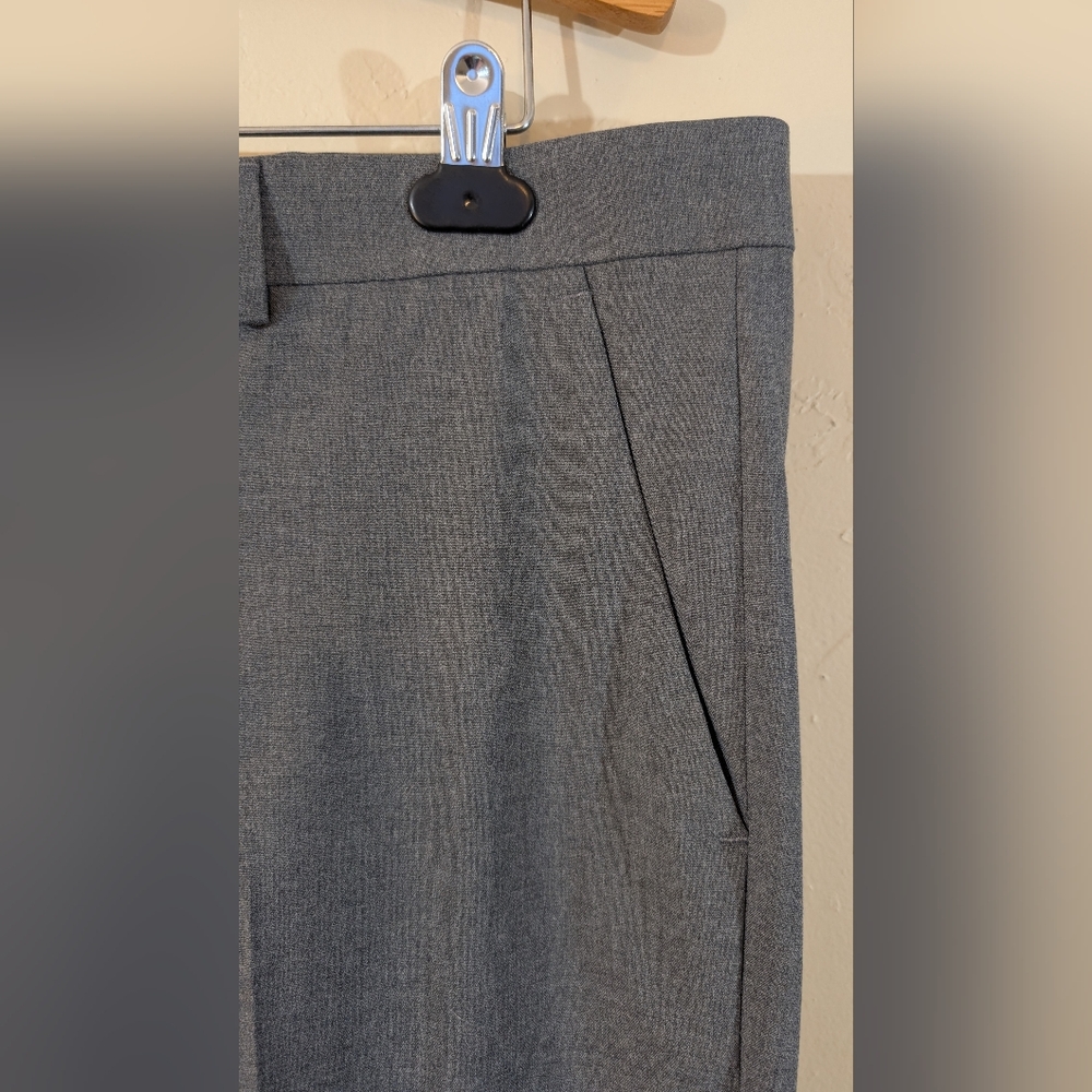 Murano Men's Evan Extra Slim Fit Flat Front Grey Chino Dress Pants Tapered 40x30 - Picture 3 of 8